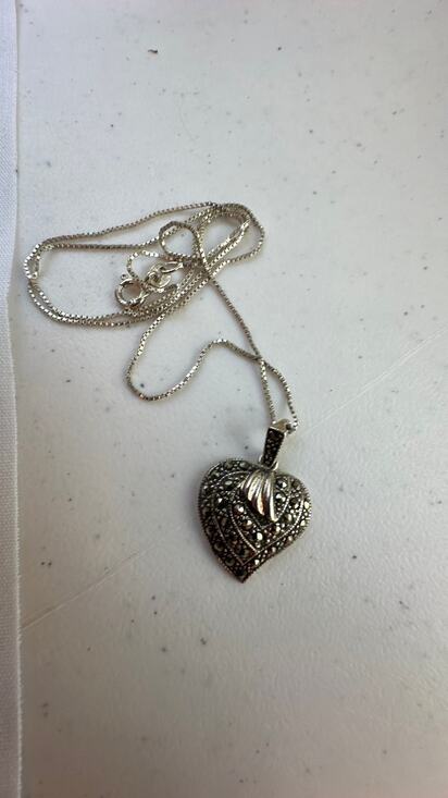 Other Jewelry - Vintage Art Deco Style Sterling Silver and Marcasite Necklace